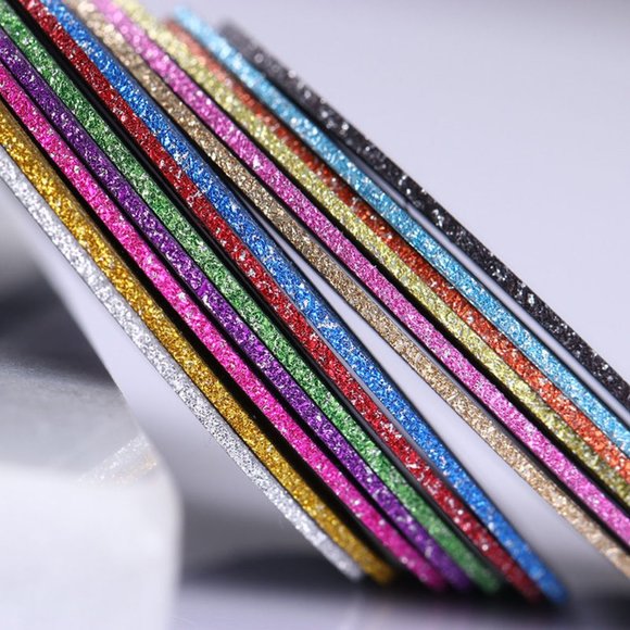 10 Foil  Nail Tape +10 Rolls of Glitter Nail Tape - Picture 3 of 4
